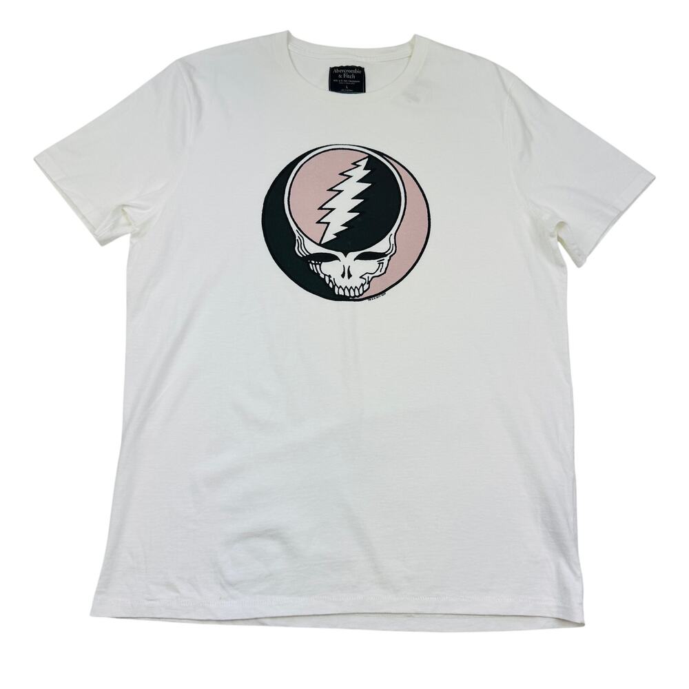 Abercrombie & Fitch Grateful Dead Band Logo Cotton T-Shirt Unisex Size Large